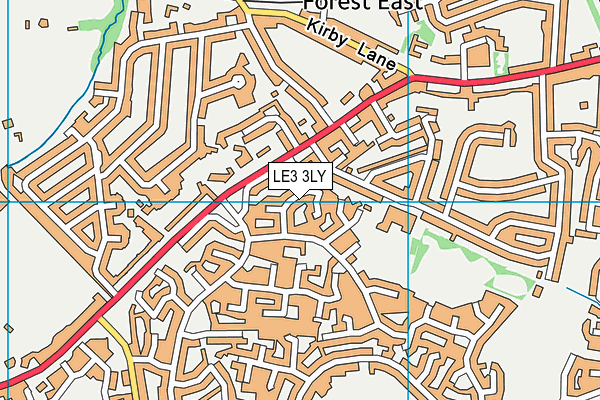 LE3 3LY map - OS VectorMap District (Ordnance Survey)