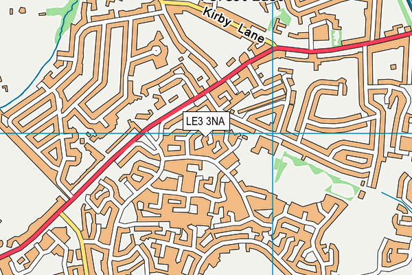 LE3 3NA map - OS VectorMap District (Ordnance Survey)