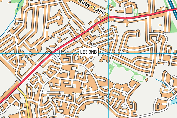 LE3 3NB map - OS VectorMap District (Ordnance Survey)