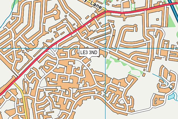 LE3 3ND map - OS VectorMap District (Ordnance Survey)
