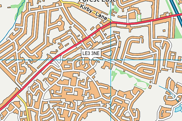 LE3 3NE map - OS VectorMap District (Ordnance Survey)