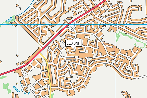 LE3 3NF map - OS VectorMap District (Ordnance Survey)