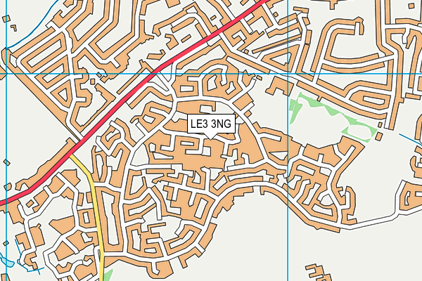 LE3 3NG map - OS VectorMap District (Ordnance Survey)