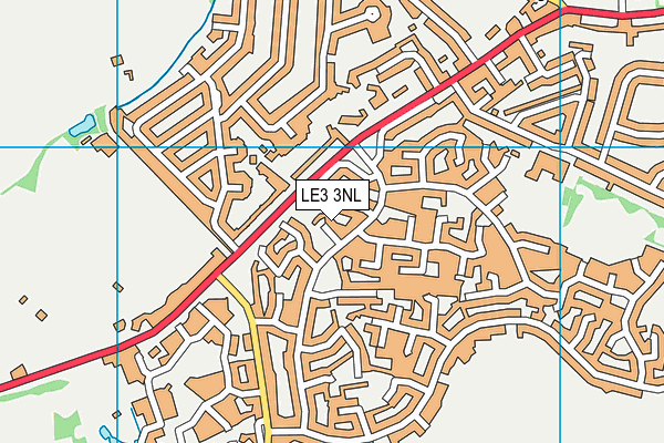 LE3 3NL map - OS VectorMap District (Ordnance Survey)