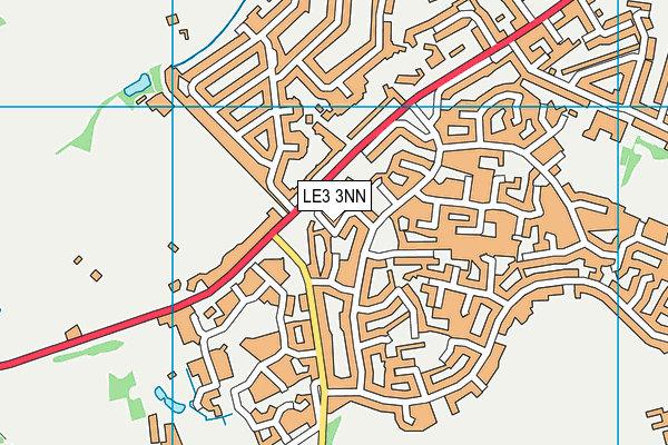 LE3 3NN map - OS VectorMap District (Ordnance Survey)