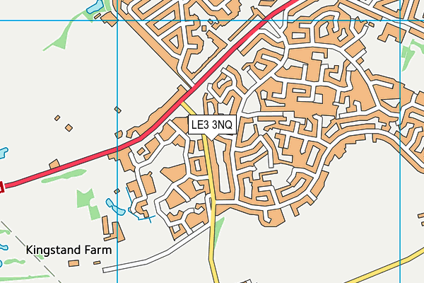 Kingstand Golf And Country Club (Closed) map (LE3 3NQ) - OS VectorMap District (Ordnance Survey)