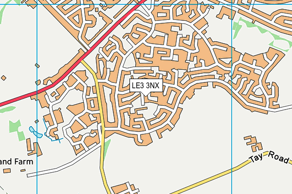 LE3 3NX map - OS VectorMap District (Ordnance Survey)