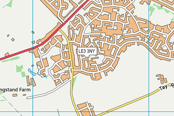 LE3 3NY map - OS VectorMap District (Ordnance Survey)