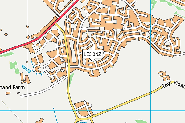 LE3 3NZ map - OS VectorMap District (Ordnance Survey)