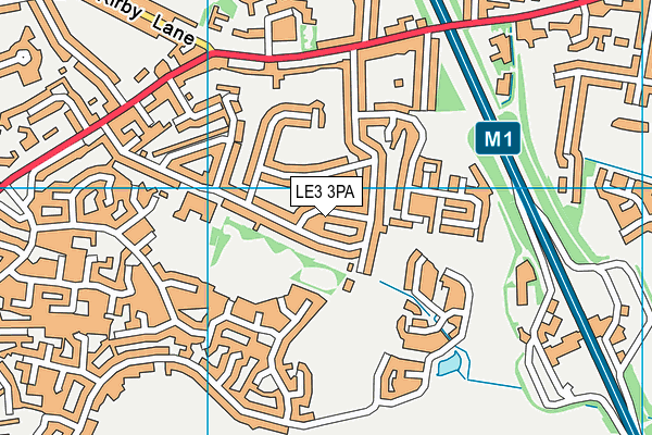 LE3 3PA map - OS VectorMap District (Ordnance Survey)