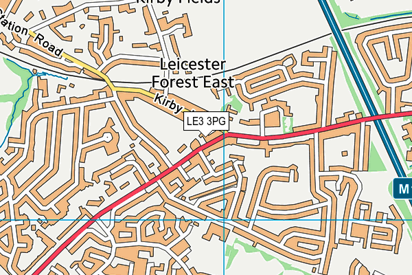 LE3 3PG map - OS VectorMap District (Ordnance Survey)
