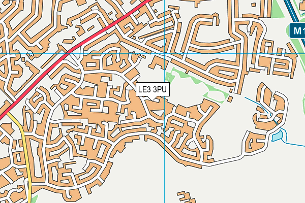 LE3 3PU map - OS VectorMap District (Ordnance Survey)