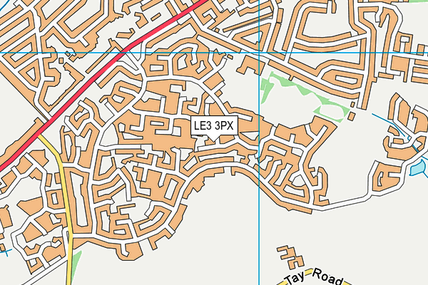 LE3 3PX map - OS VectorMap District (Ordnance Survey)