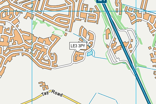 LE3 3PY map - OS VectorMap District (Ordnance Survey)