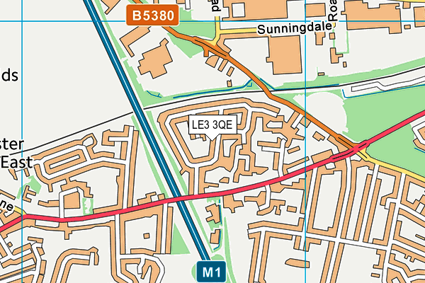 LE3 3QE map - OS VectorMap District (Ordnance Survey)