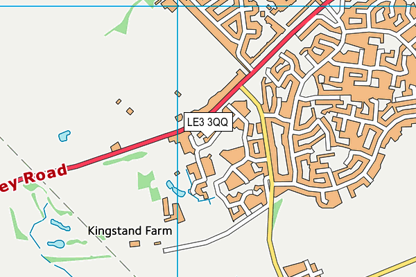 LE3 3QQ map - OS VectorMap District (Ordnance Survey)