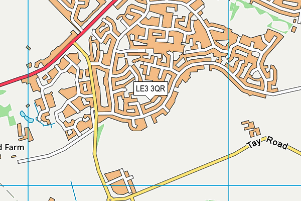 LE3 3QR map - OS VectorMap District (Ordnance Survey)