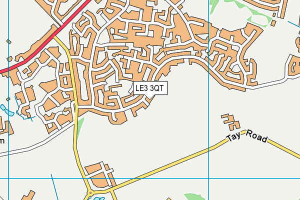 LE3 3QT map - OS VectorMap District (Ordnance Survey)