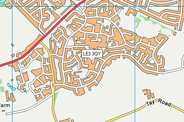 LE3 3QY map - OS VectorMap District (Ordnance Survey)