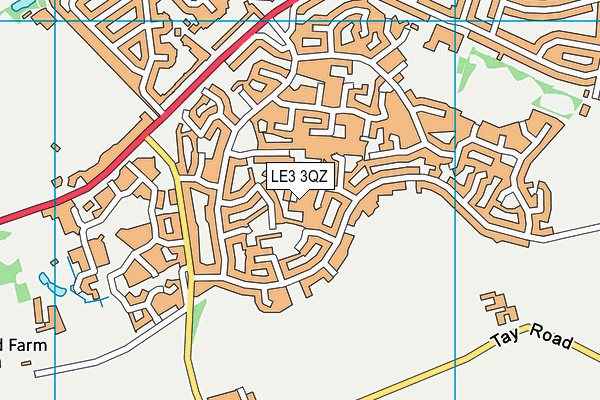 LE3 3QZ map - OS VectorMap District (Ordnance Survey)