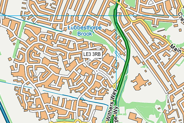 LE3 3RB map - OS VectorMap District (Ordnance Survey)