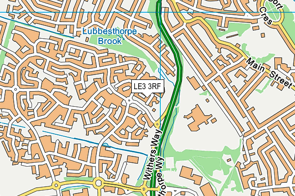 LE3 3RF map - OS VectorMap District (Ordnance Survey)