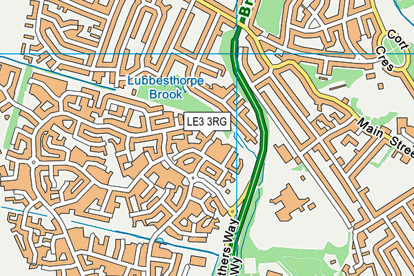 LE3 3RG map - OS VectorMap District (Ordnance Survey)