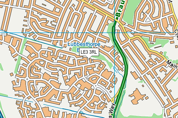 LE3 3RL map - OS VectorMap District (Ordnance Survey)