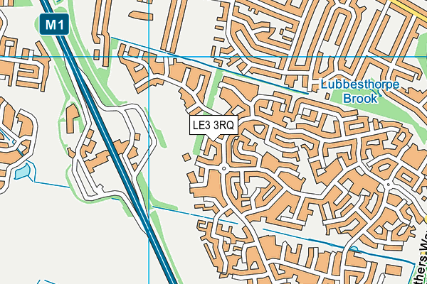 LE3 3RQ map - OS VectorMap District (Ordnance Survey)