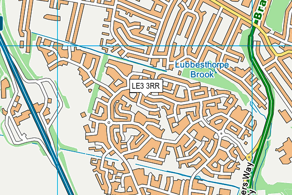 LE3 3RR map - OS VectorMap District (Ordnance Survey)