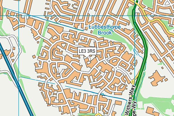 LE3 3RS map - OS VectorMap District (Ordnance Survey)