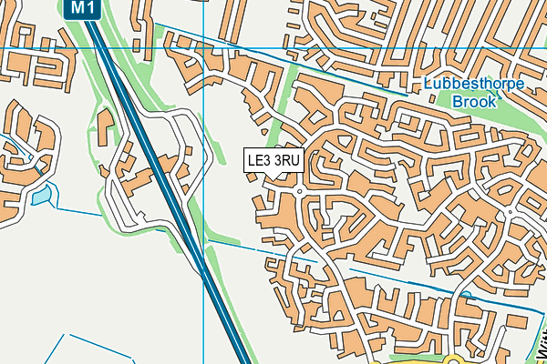 LE3 3RU map - OS VectorMap District (Ordnance Survey)