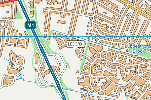 LE3 3RX map - OS VectorMap District (Ordnance Survey)