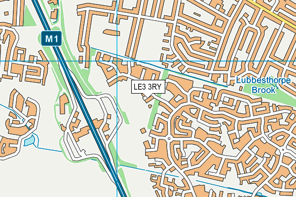 LE3 3RY map - OS VectorMap District (Ordnance Survey)