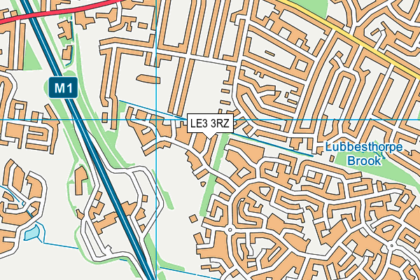 LE3 3RZ map - OS VectorMap District (Ordnance Survey)