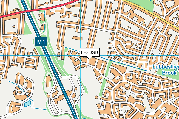LE3 3SD map - OS VectorMap District (Ordnance Survey)