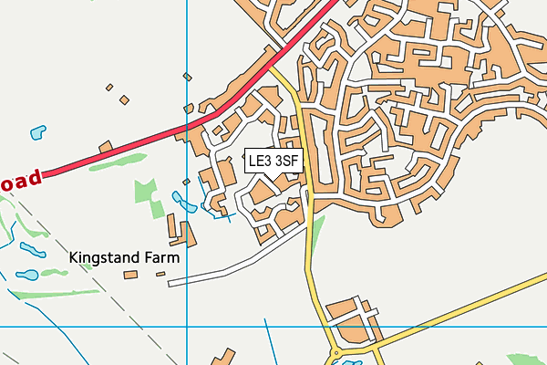 LE3 3SF map - OS VectorMap District (Ordnance Survey)