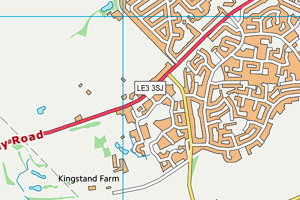 LE3 3SJ map - OS VectorMap District (Ordnance Survey)