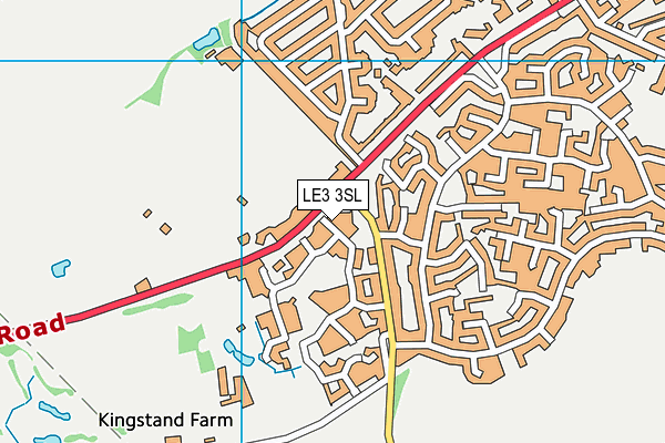 LE3 3SL map - OS VectorMap District (Ordnance Survey)