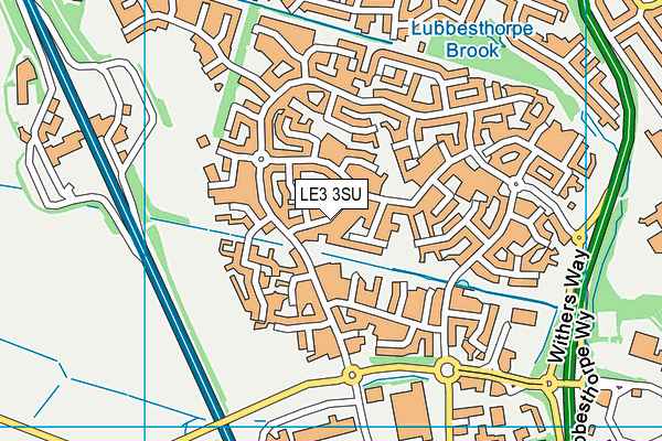 LE3 3SU map - OS VectorMap District (Ordnance Survey)