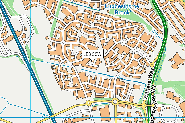 LE3 3SW map - OS VectorMap District (Ordnance Survey)