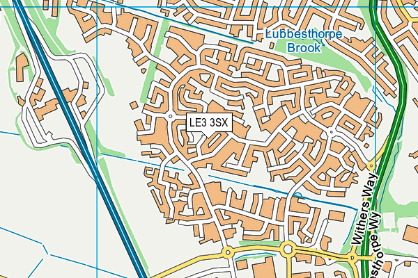 LE3 3SX map - OS VectorMap District (Ordnance Survey)