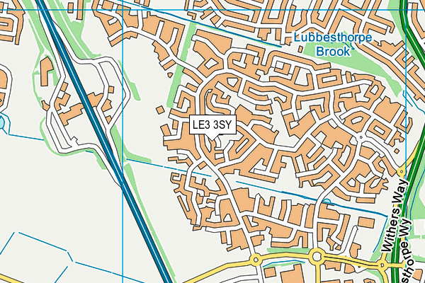 LE3 3SY map - OS VectorMap District (Ordnance Survey)