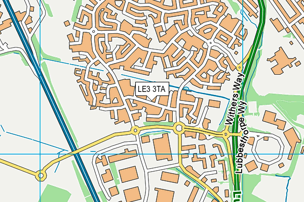 LE3 3TA map - OS VectorMap District (Ordnance Survey)