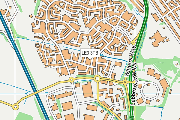 LE3 3TB map - OS VectorMap District (Ordnance Survey)