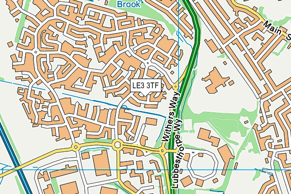 LE3 3TF map - OS VectorMap District (Ordnance Survey)