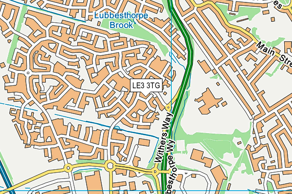 LE3 3TG map - OS VectorMap District (Ordnance Survey)