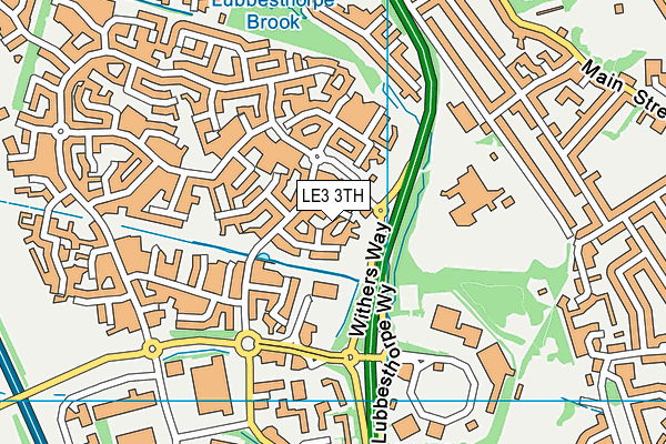 LE3 3TH map - OS VectorMap District (Ordnance Survey)