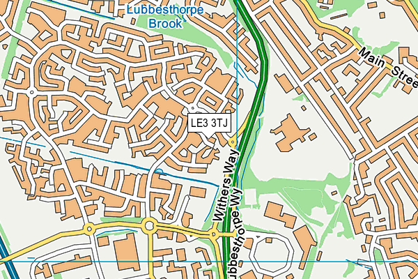 LE3 3TJ map - OS VectorMap District (Ordnance Survey)