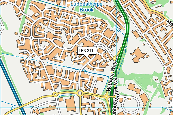 LE3 3TL map - OS VectorMap District (Ordnance Survey)